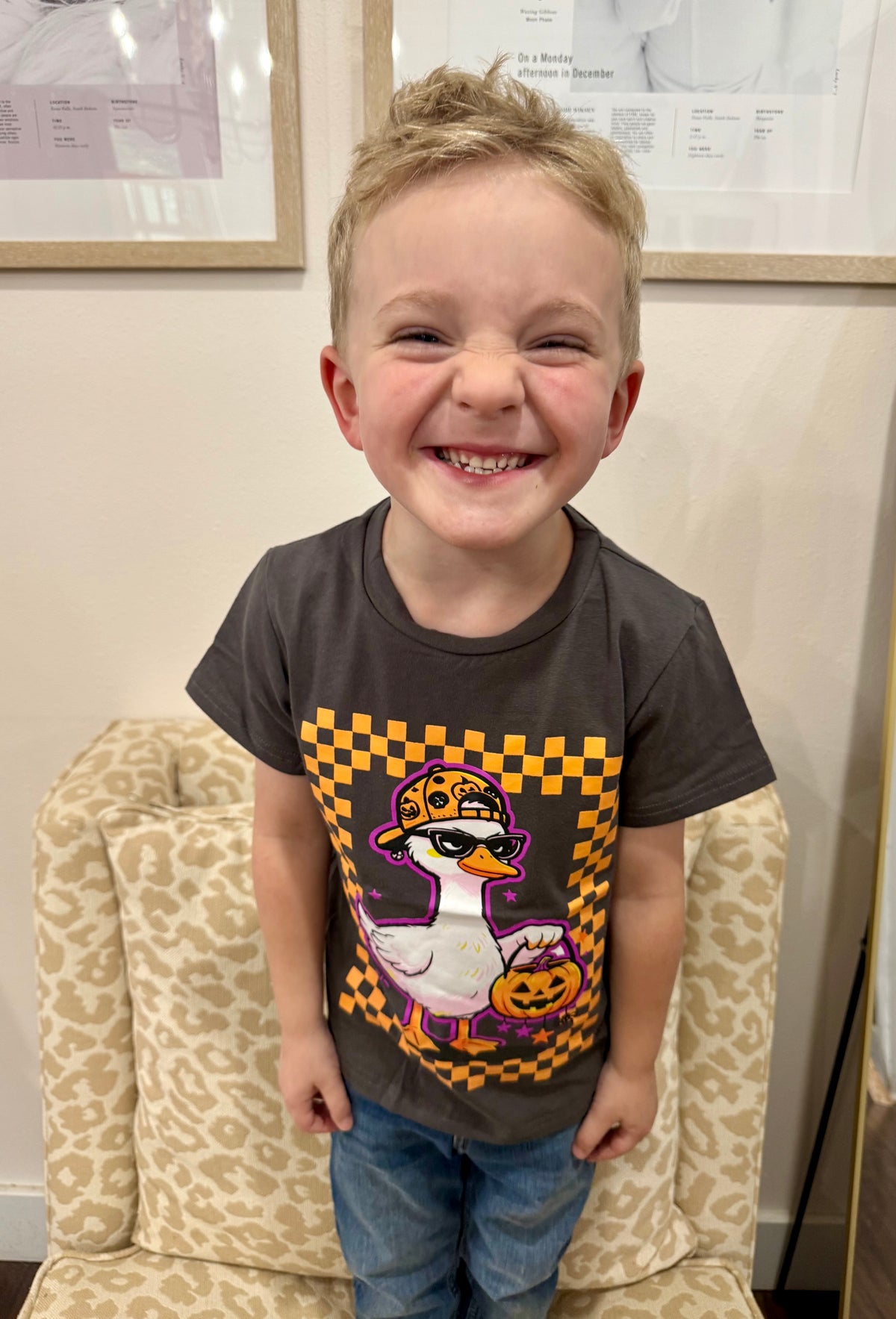 Silly Trick-or-Treat Goose Tee