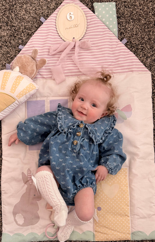 Denim Bow Romper