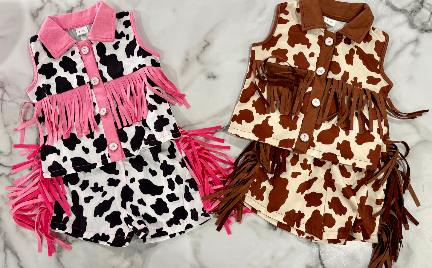 Fringe Cowgirl Vest & Shorts Outfits