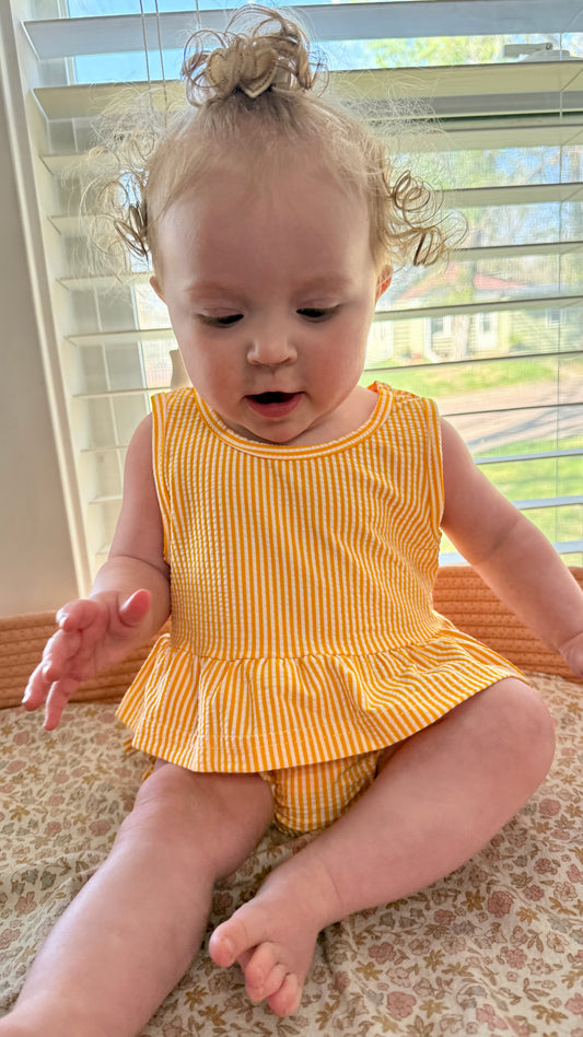 Citrus Stripe 2-Piece Swimsuit