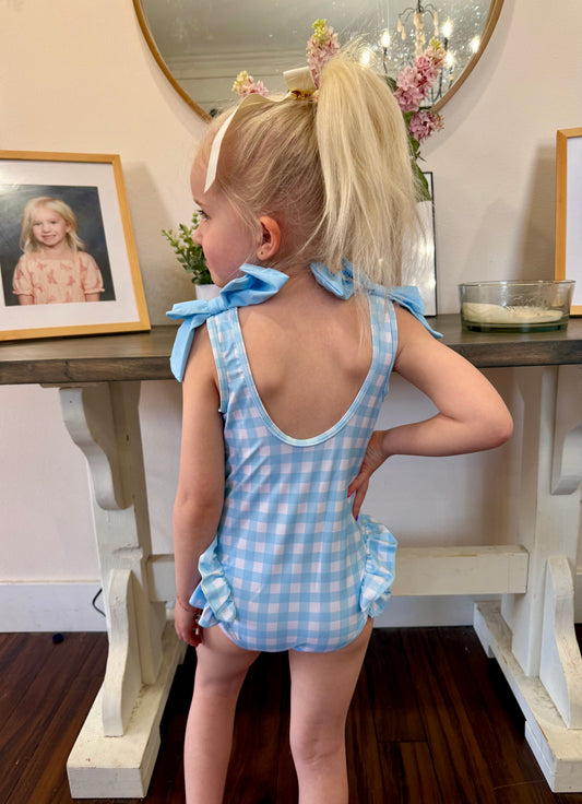 Gingham Ruffle Swimsuit