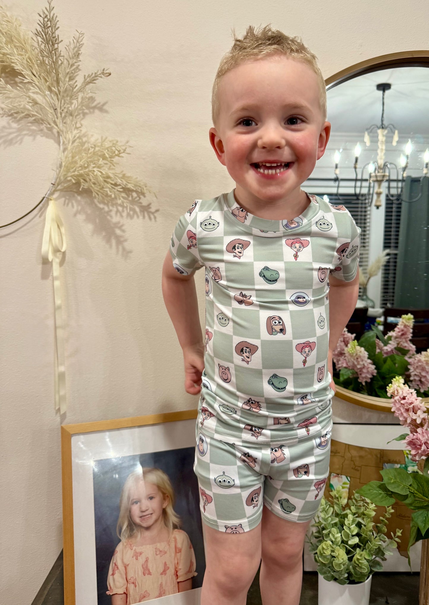 You’ve Got a Friend In Me Checkered Shorts Set