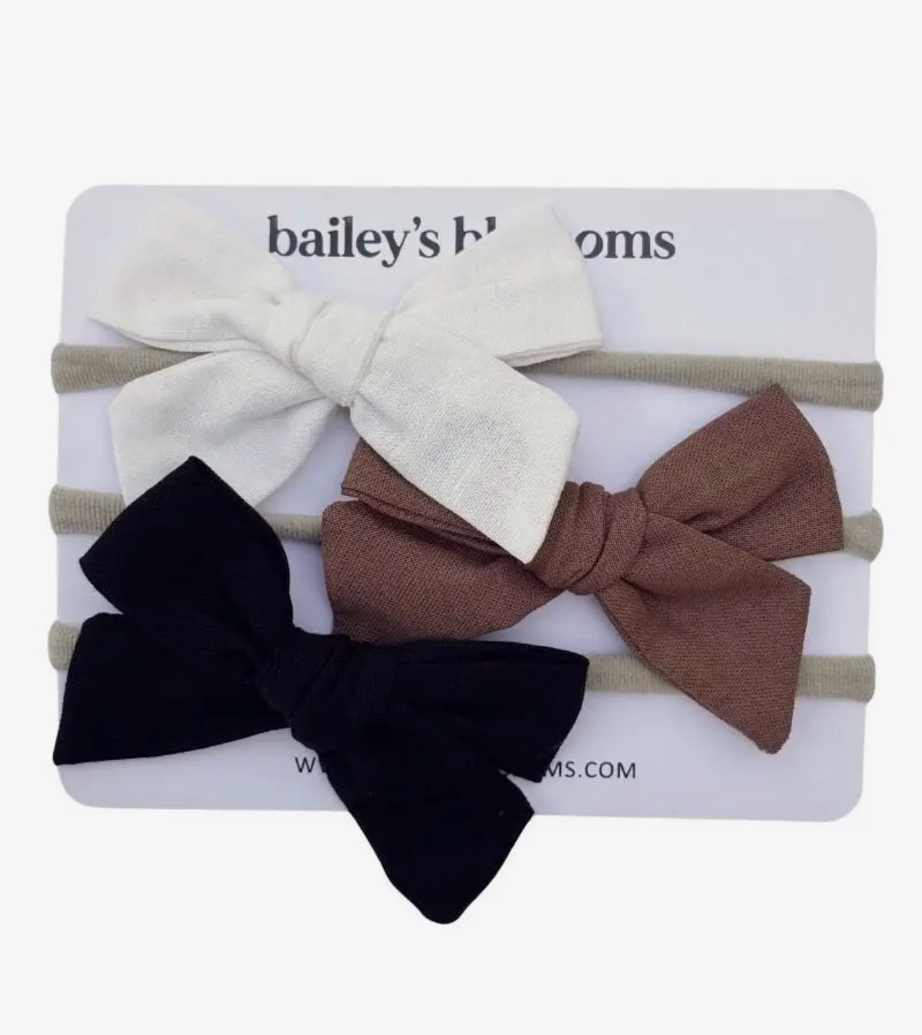 3-Piece Linen Nylon Headbands