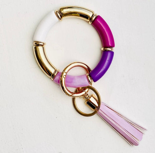 Bamboo Tube Keyring Bracelet