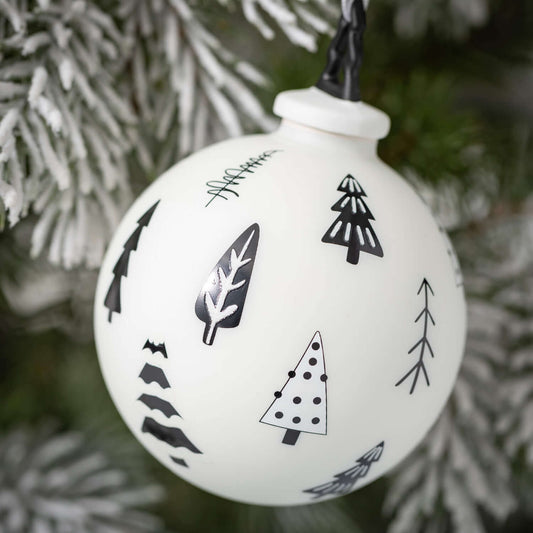 Black+White Tree Ornaments
