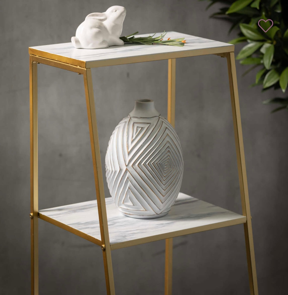 Gold Brushed Patterned Vases