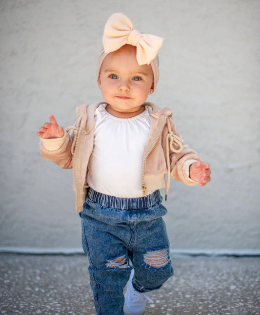 Tammie Almond Drop Shoulder Teddy Hoody