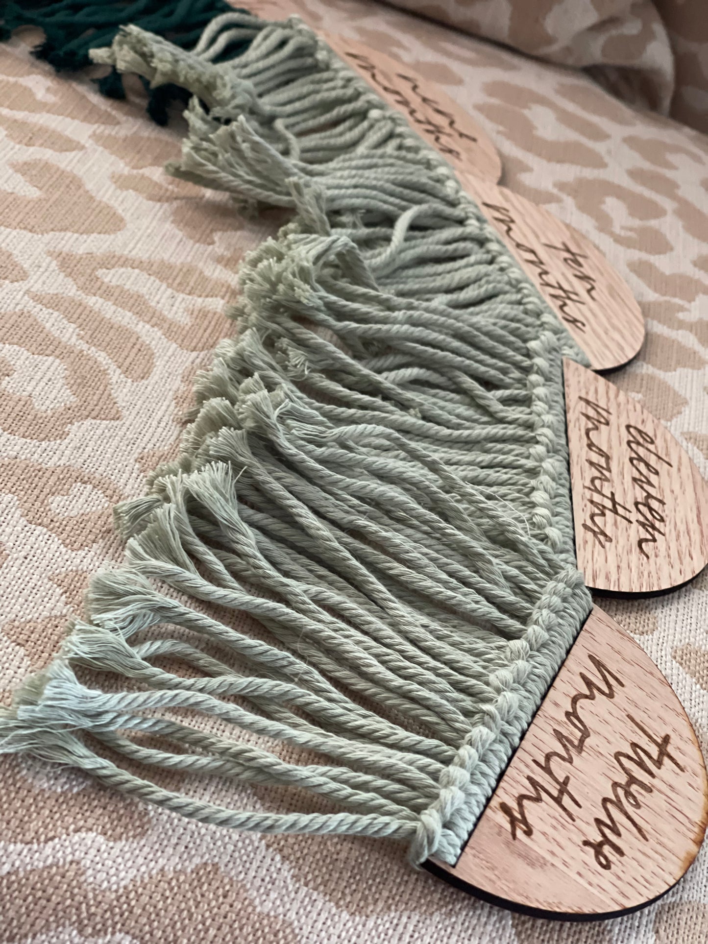 Macrame Baby Monthly Milestone Markers