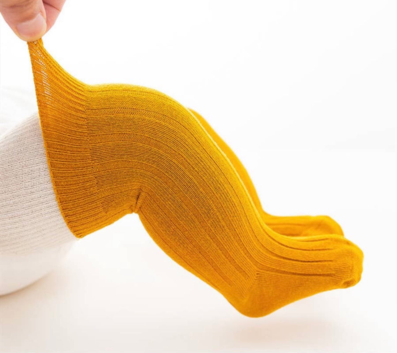 Knee High Ribbed Stockings