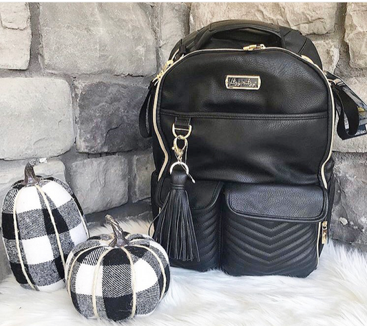 Jetsetter Black Boss Backpack Diaper Bag
