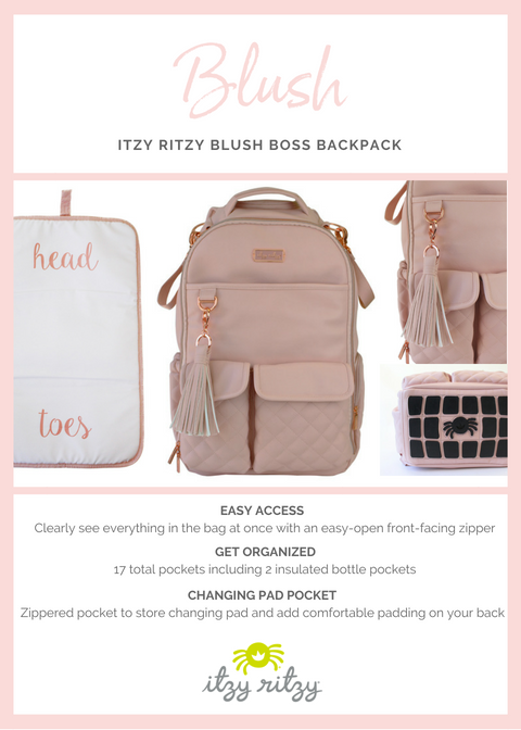 Blush Boss Backpack Diaper Bag