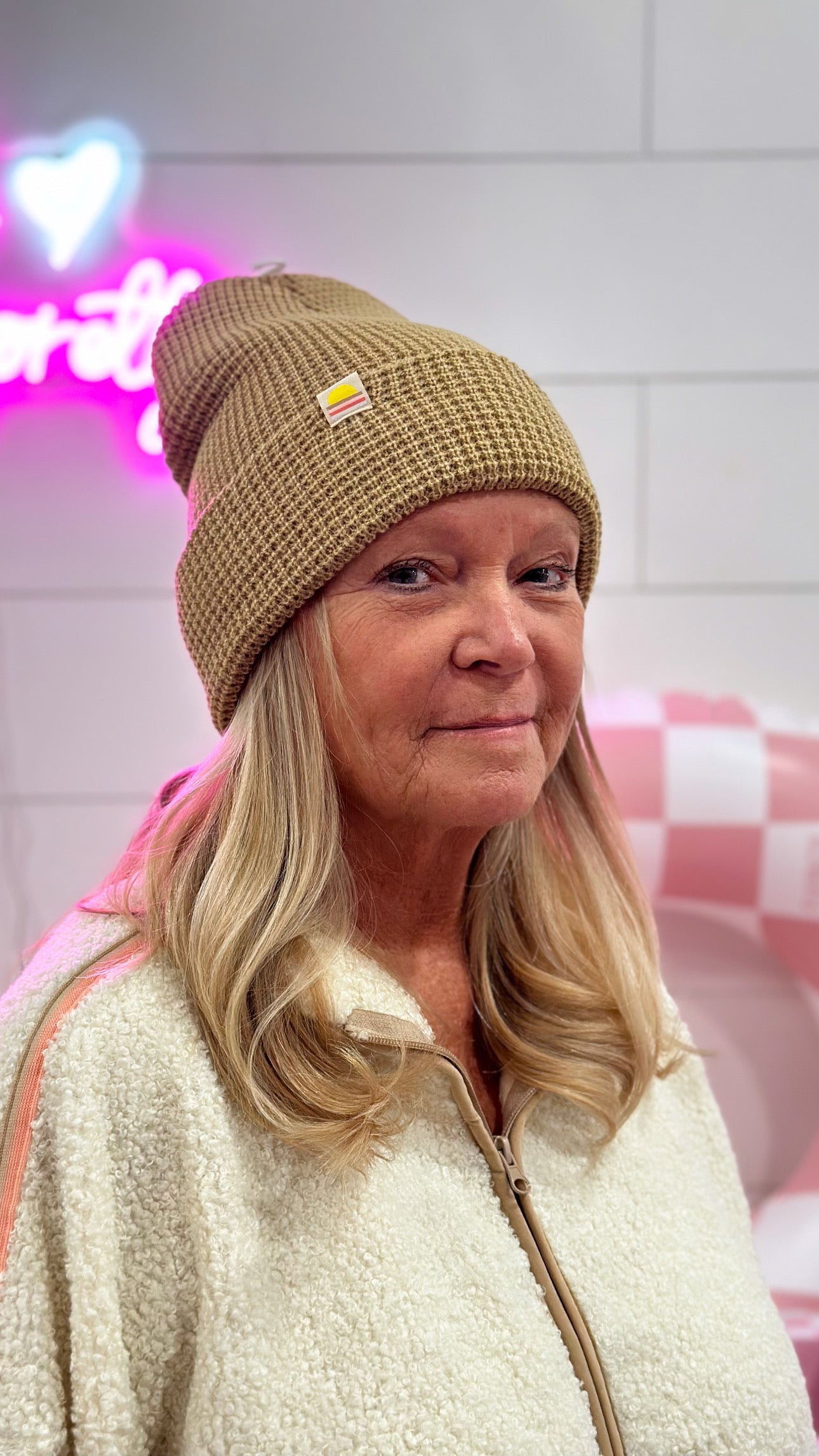 Mocha Sunset Waffle Beanie