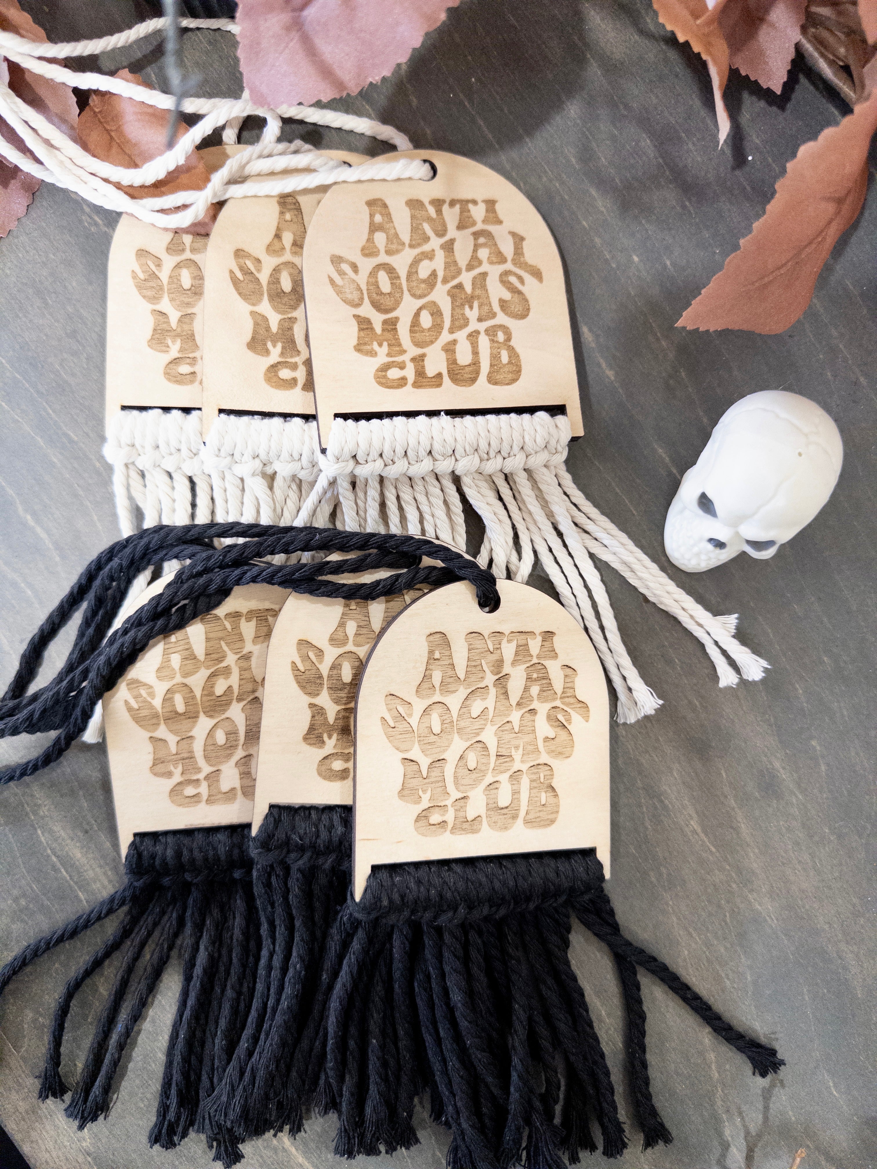 Anti Social Moms Club Rearview Mirror Car Charms