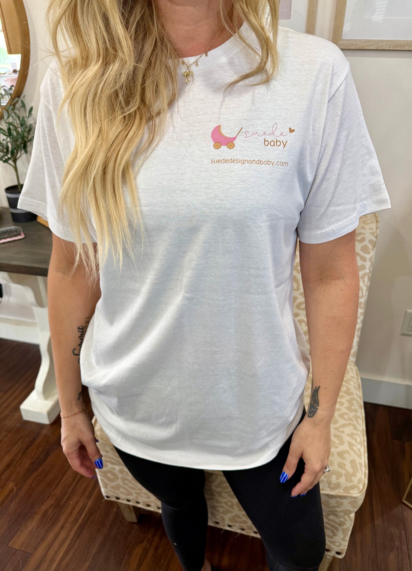 Hot Girls Shop Local Suede Merch T-Shirt