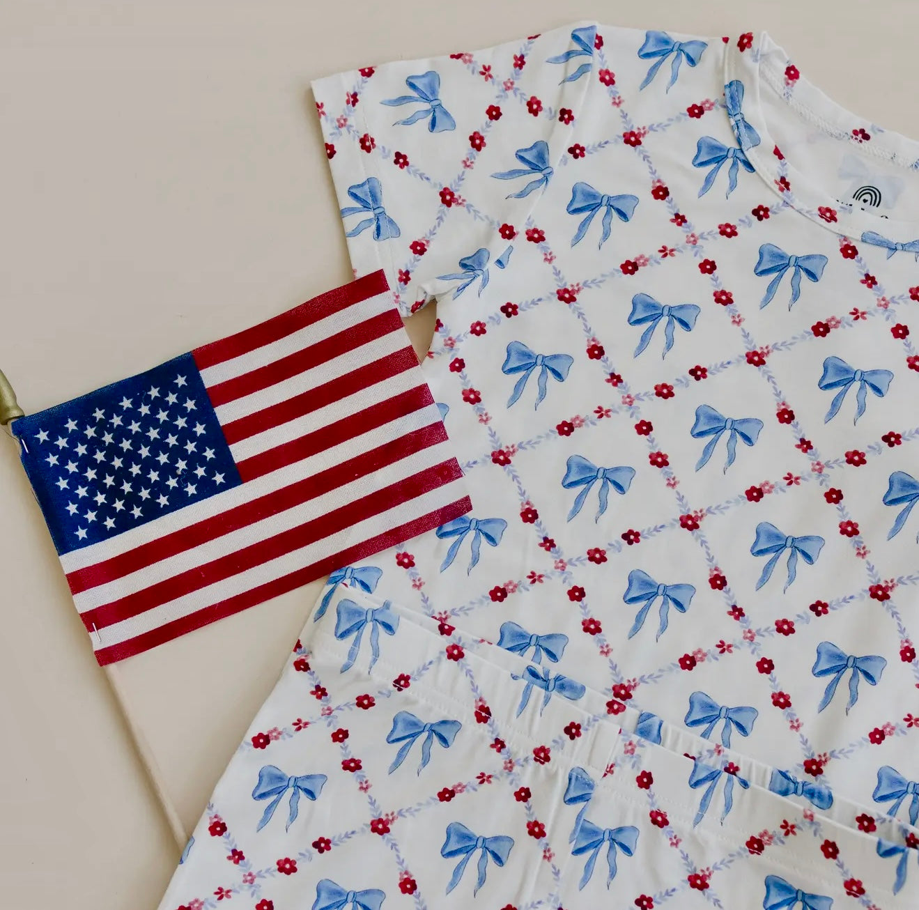 Red, White & Bows 4th of July Pajamas