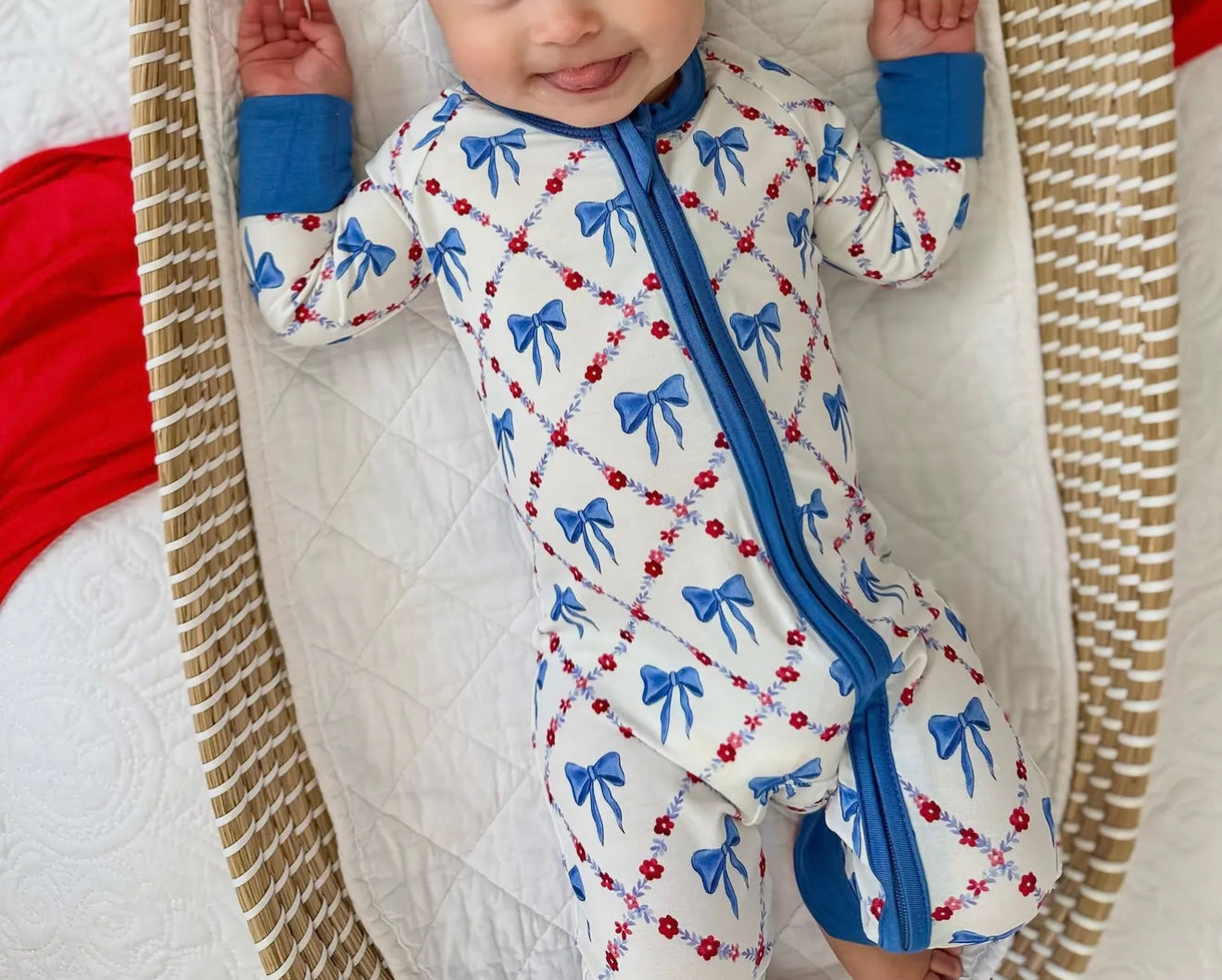 Red, White & Bows 4th of July Pajamas