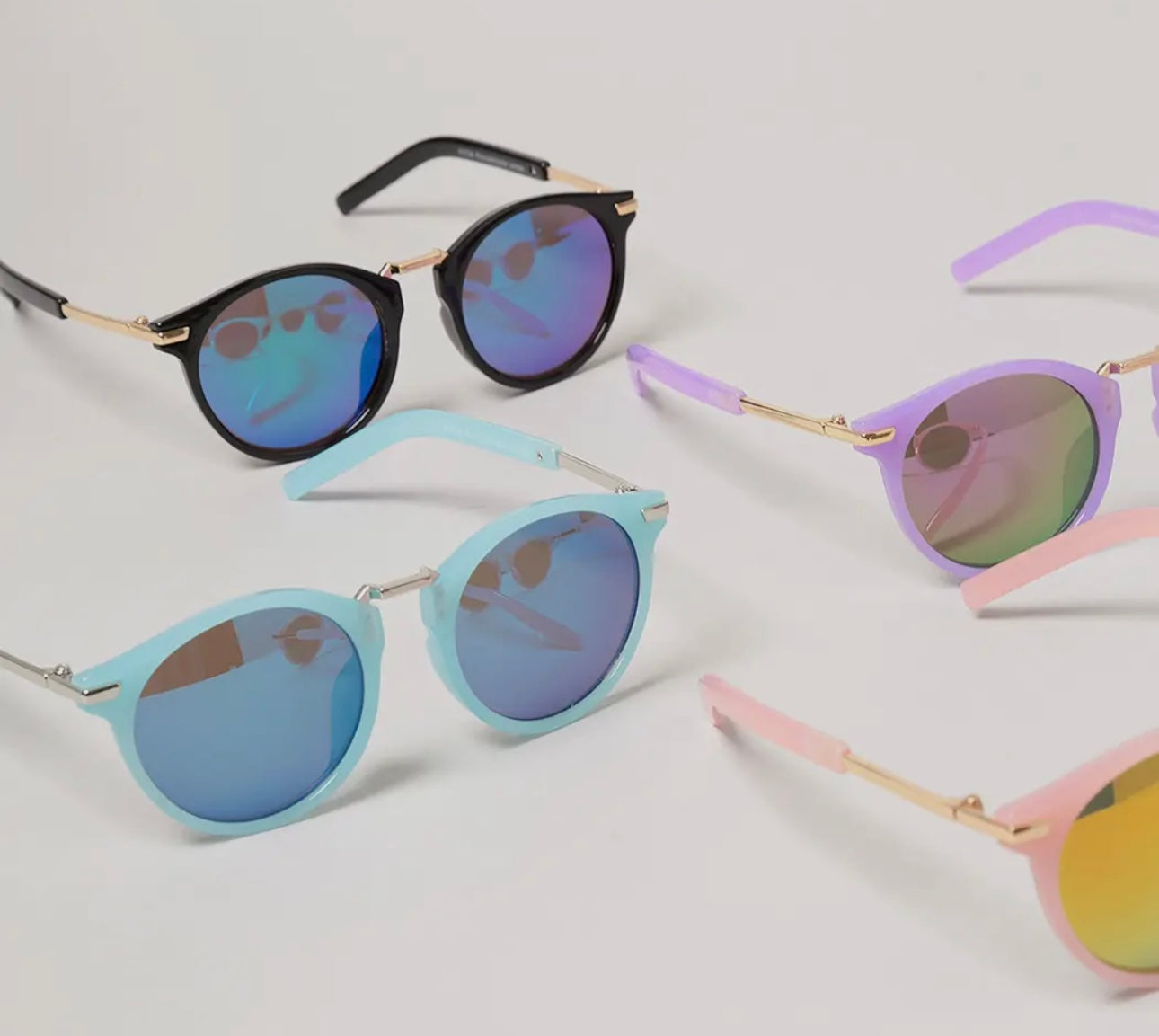 Kids Round Color Tinted Sunglasses