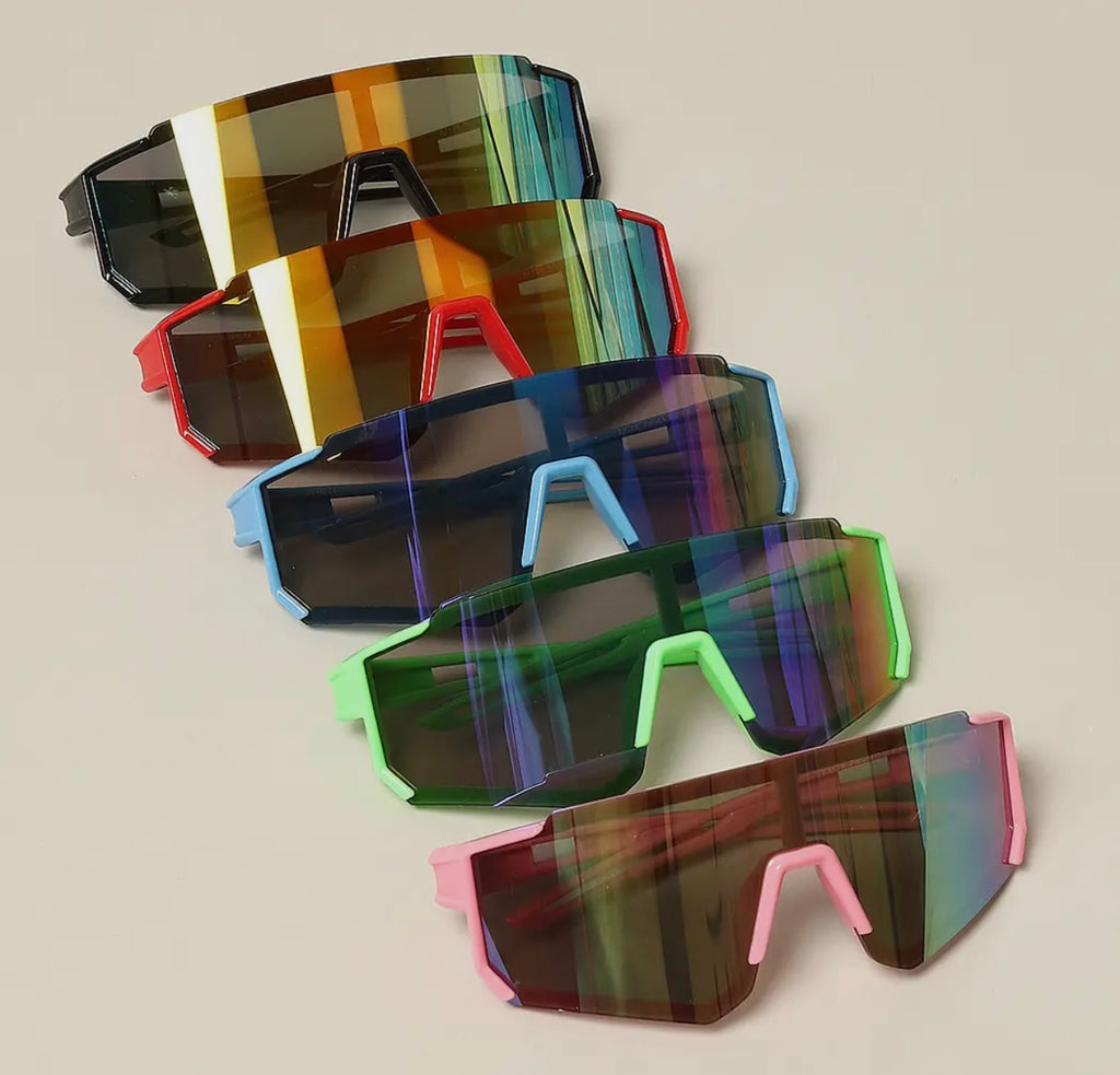 Kids Wrap Around Half Rim Sunglasses