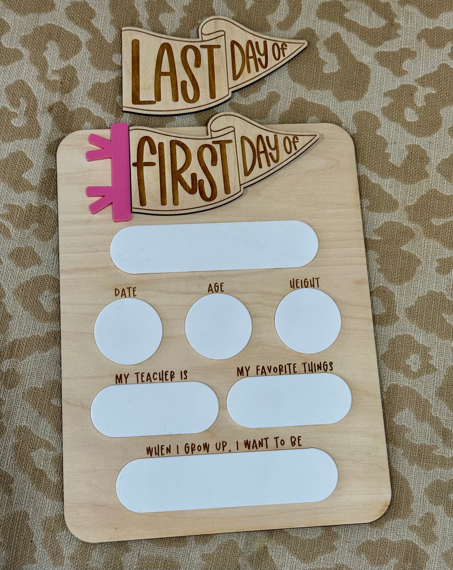 First and Last Day of School Info Board