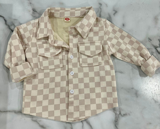 Stretchy Checkered Shacket