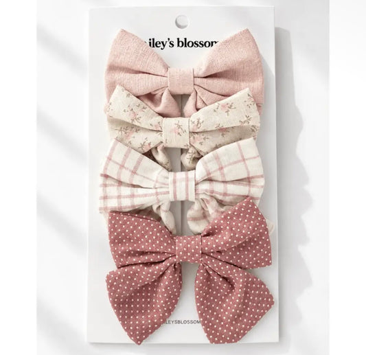 4-Piece Bow Clip Set