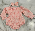 Amelia Coquette Romper + Bow
