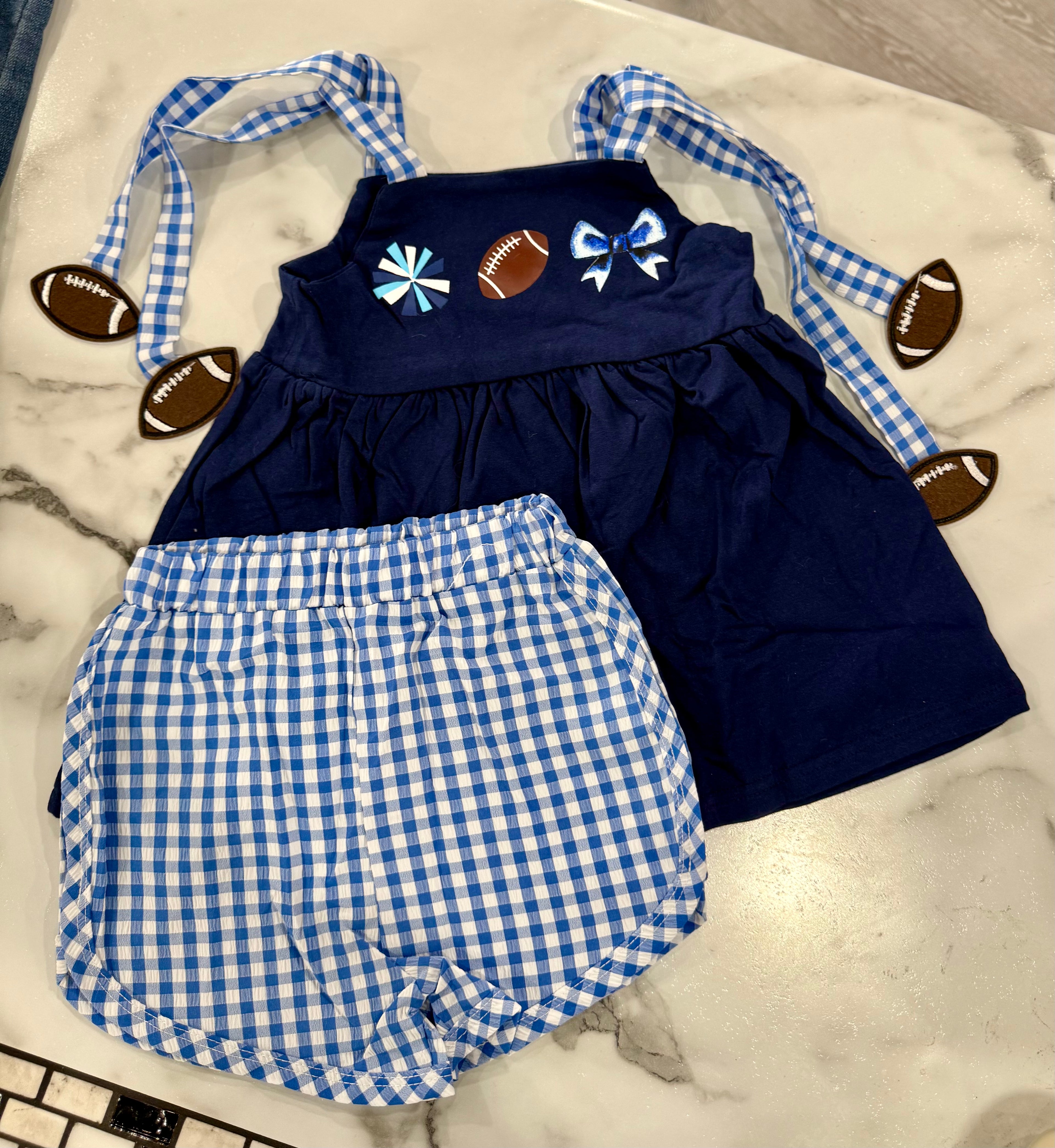 Gingham Football Set