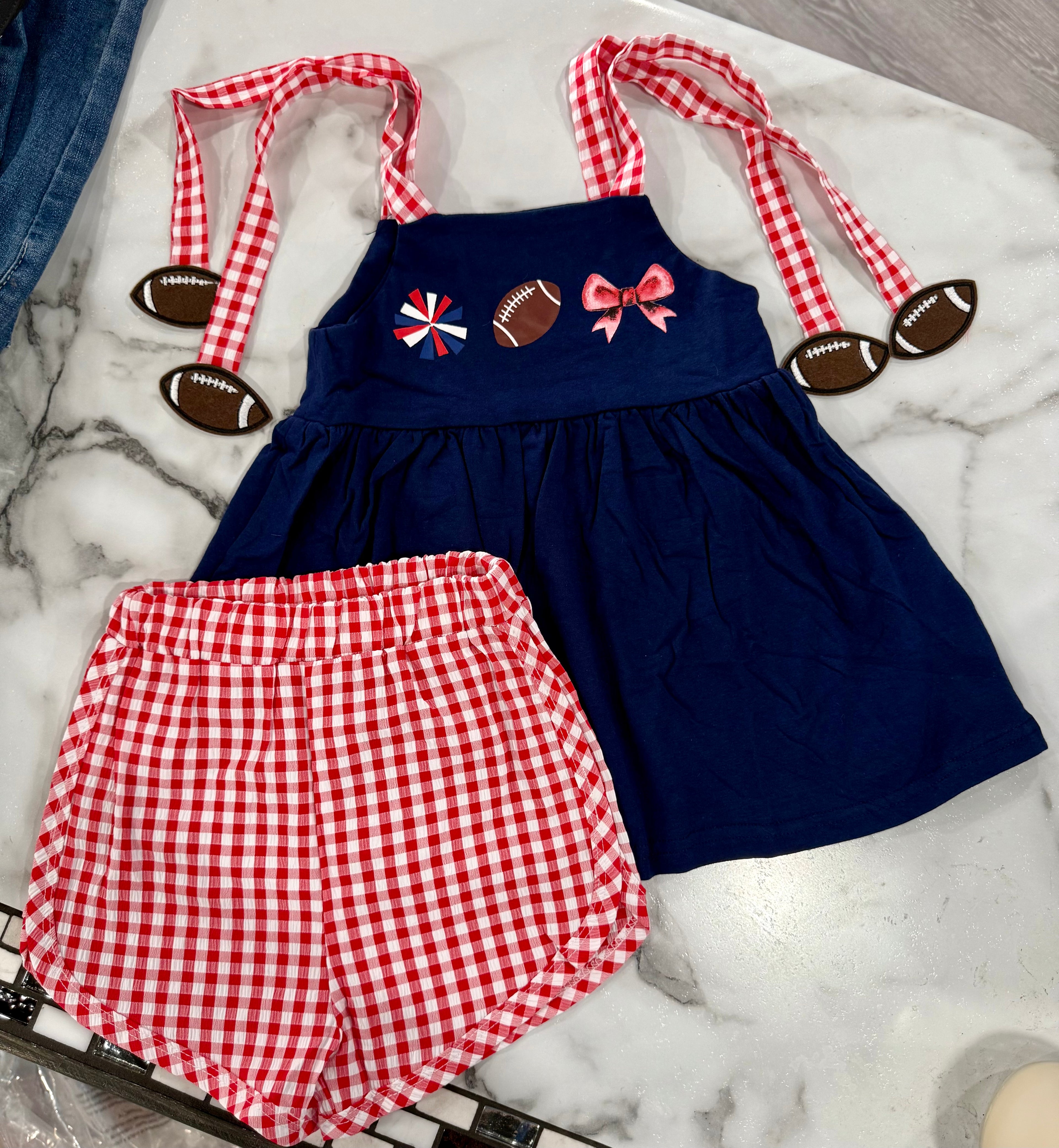 Gingham Football Set
