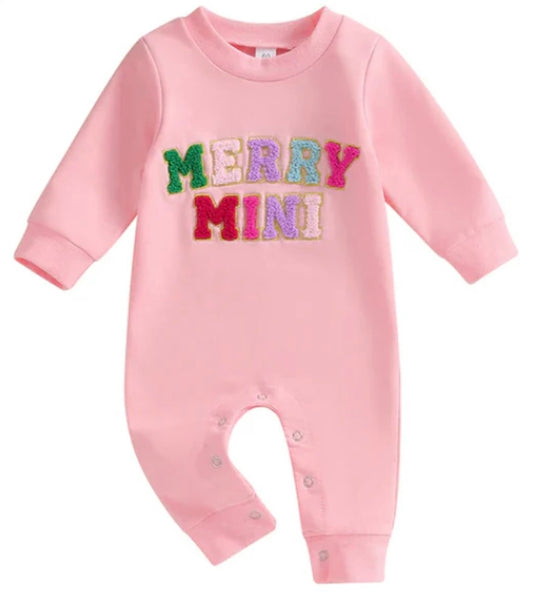 Chenille Patch Merry Mini Jumpsuit