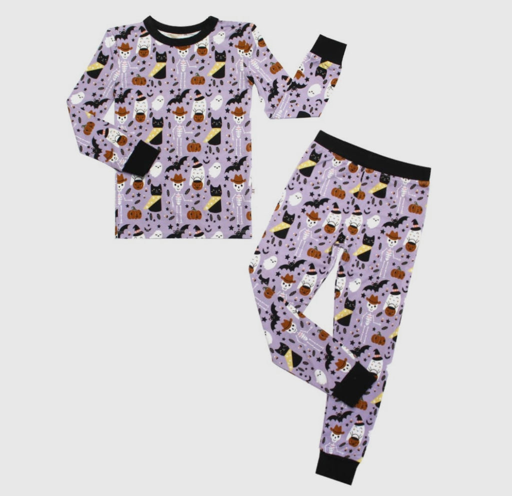 Purple Spooky Cute Halloween Bamboo Pajamas