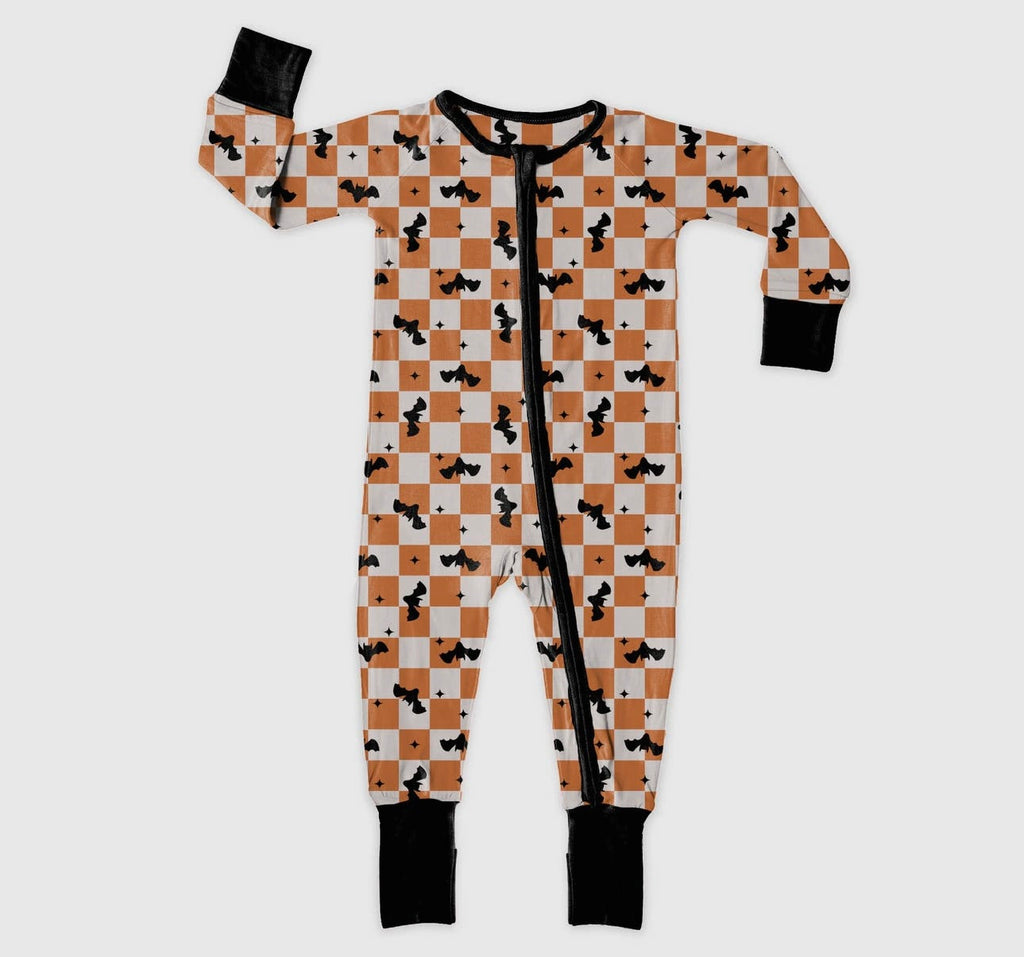 Checkered Bats Bamboo Pajamas
