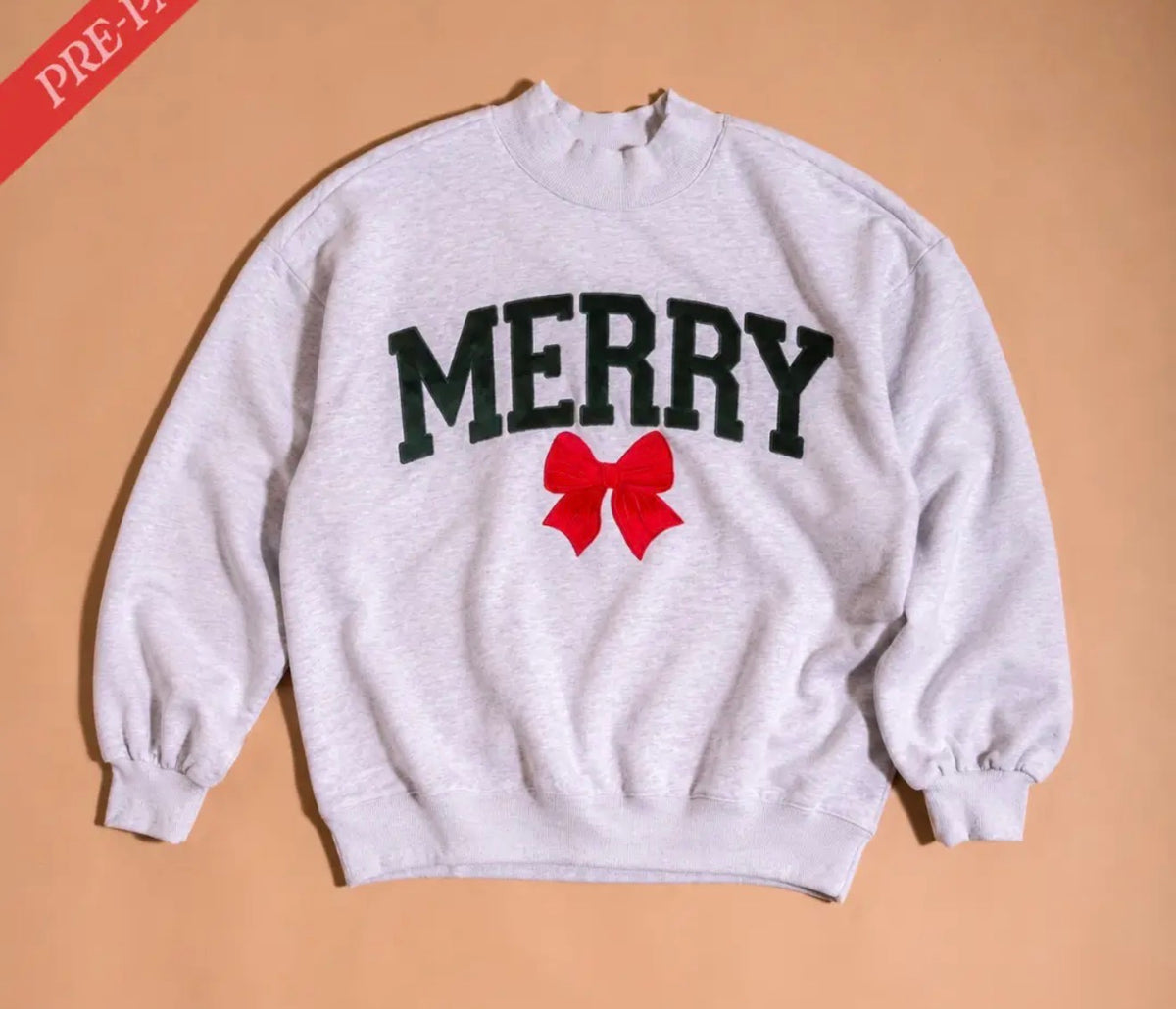 Merry Bow Mockneck Sweatshirt