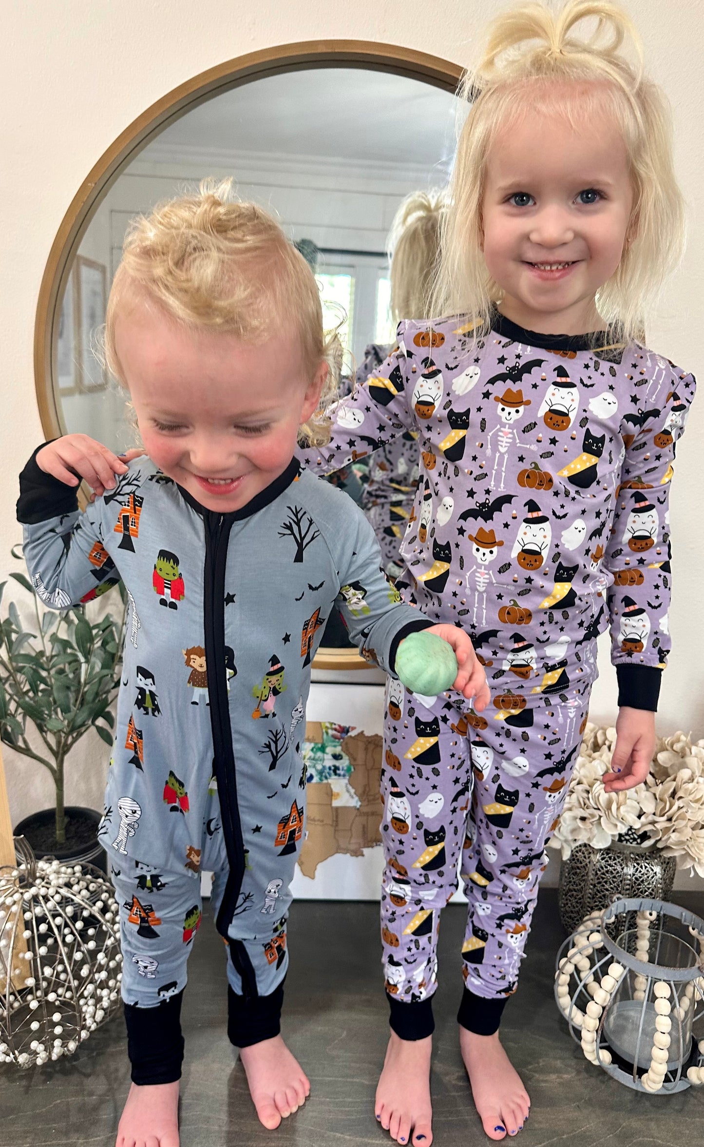 Monster Party Halloween Bamboo Pajamas