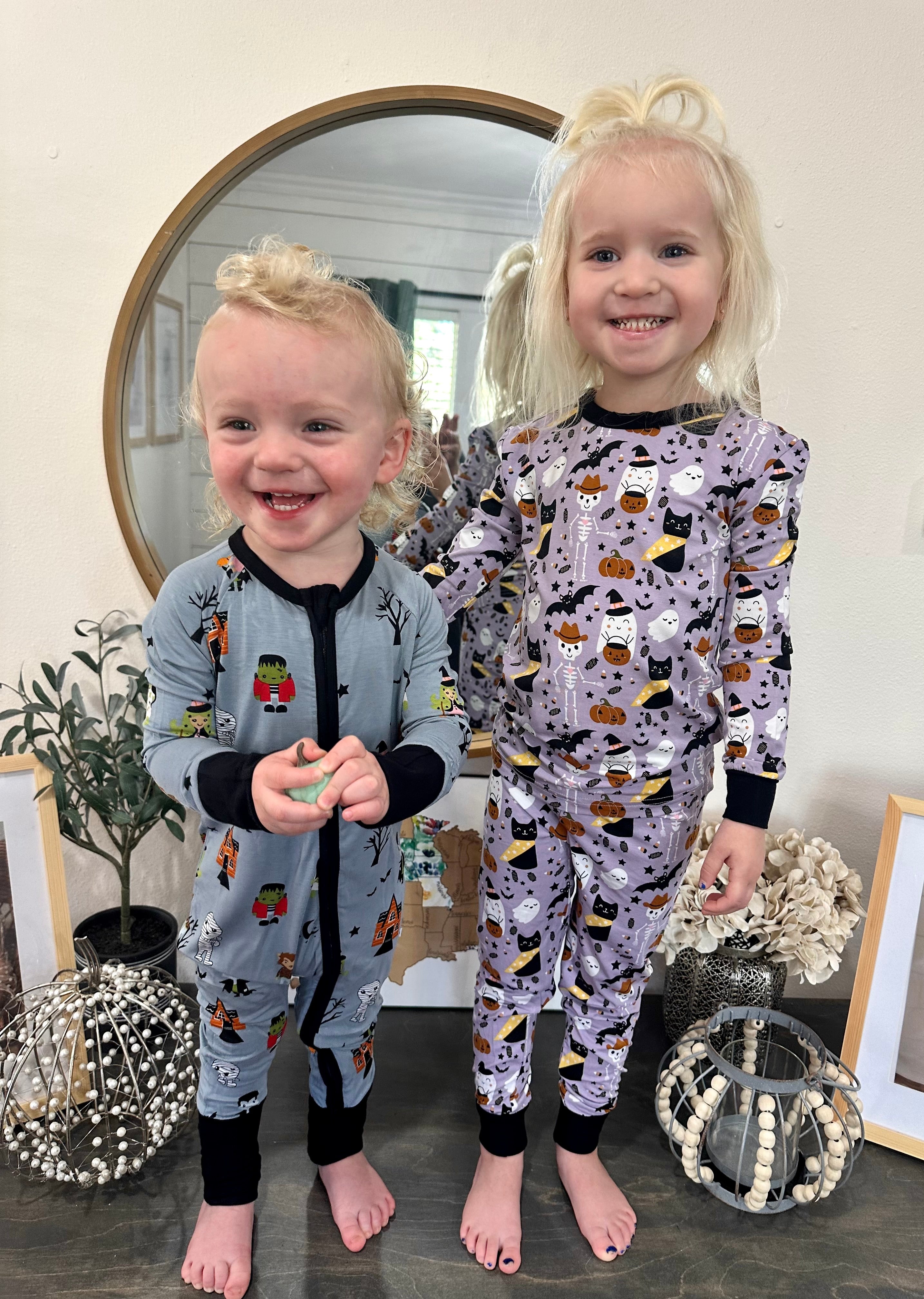 Monster Party Halloween Bamboo Pajamas