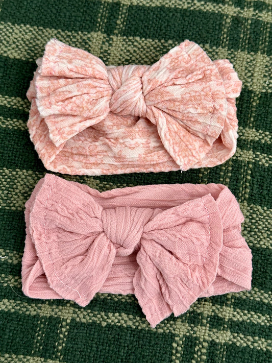 Cableknit Bow Headbands