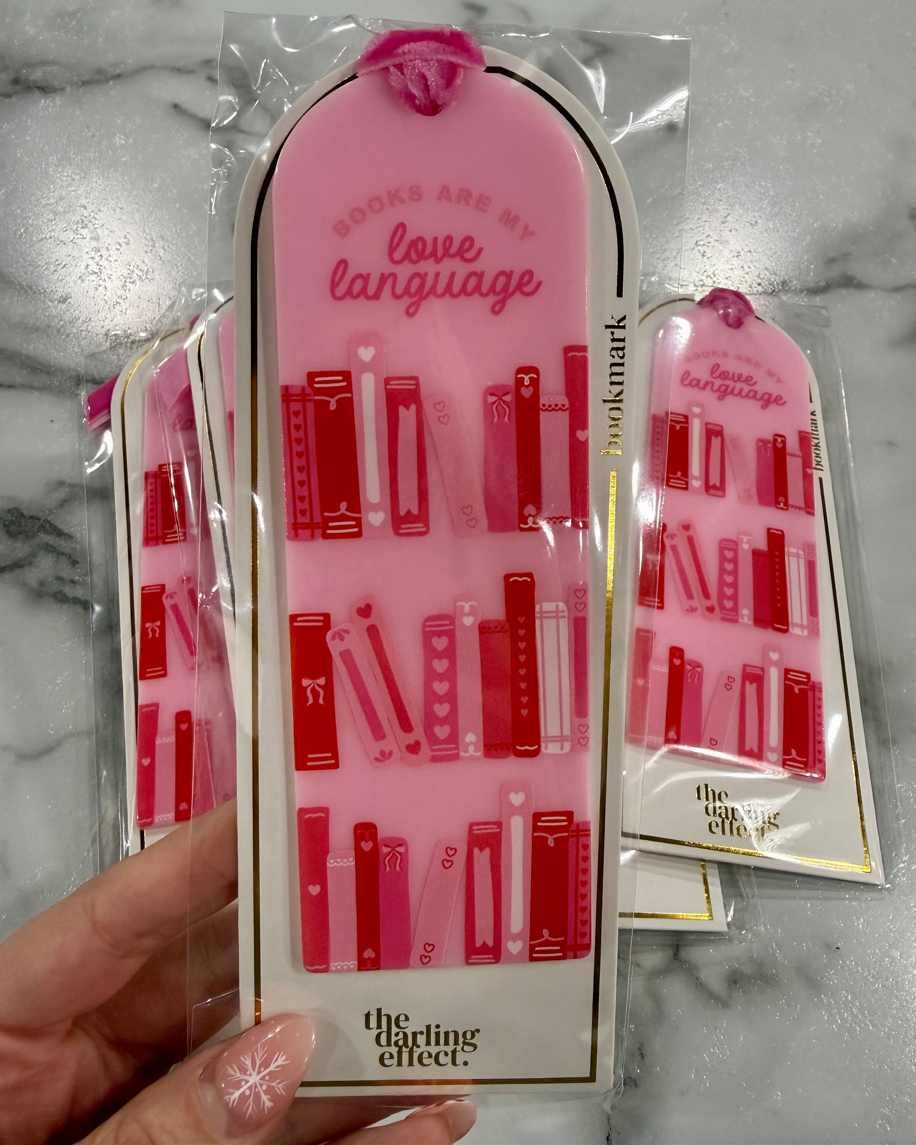 Books Are My Love Language Acrylic Bookmark