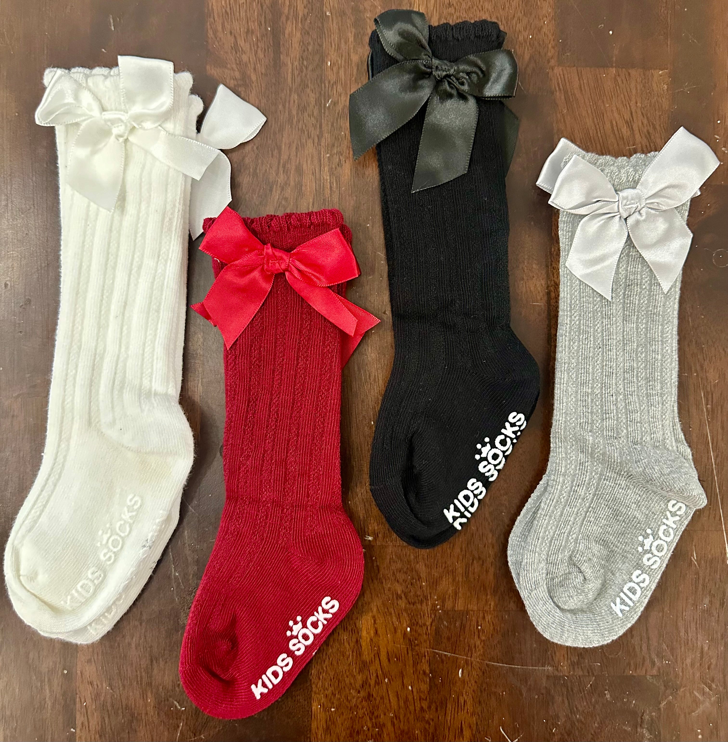 Bow Ribbed Socks