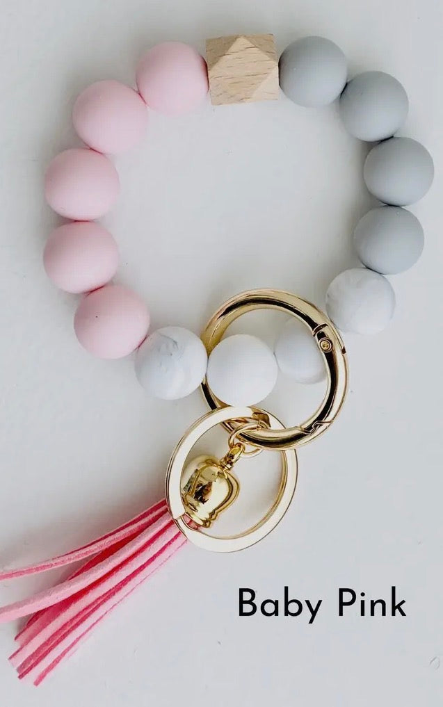 Silicone Bead Bangle Keychain