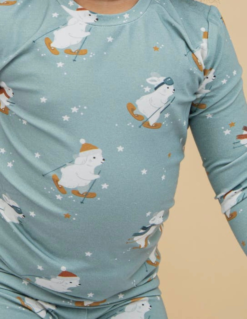 Skiing Bunnies Bamboo Pajamas