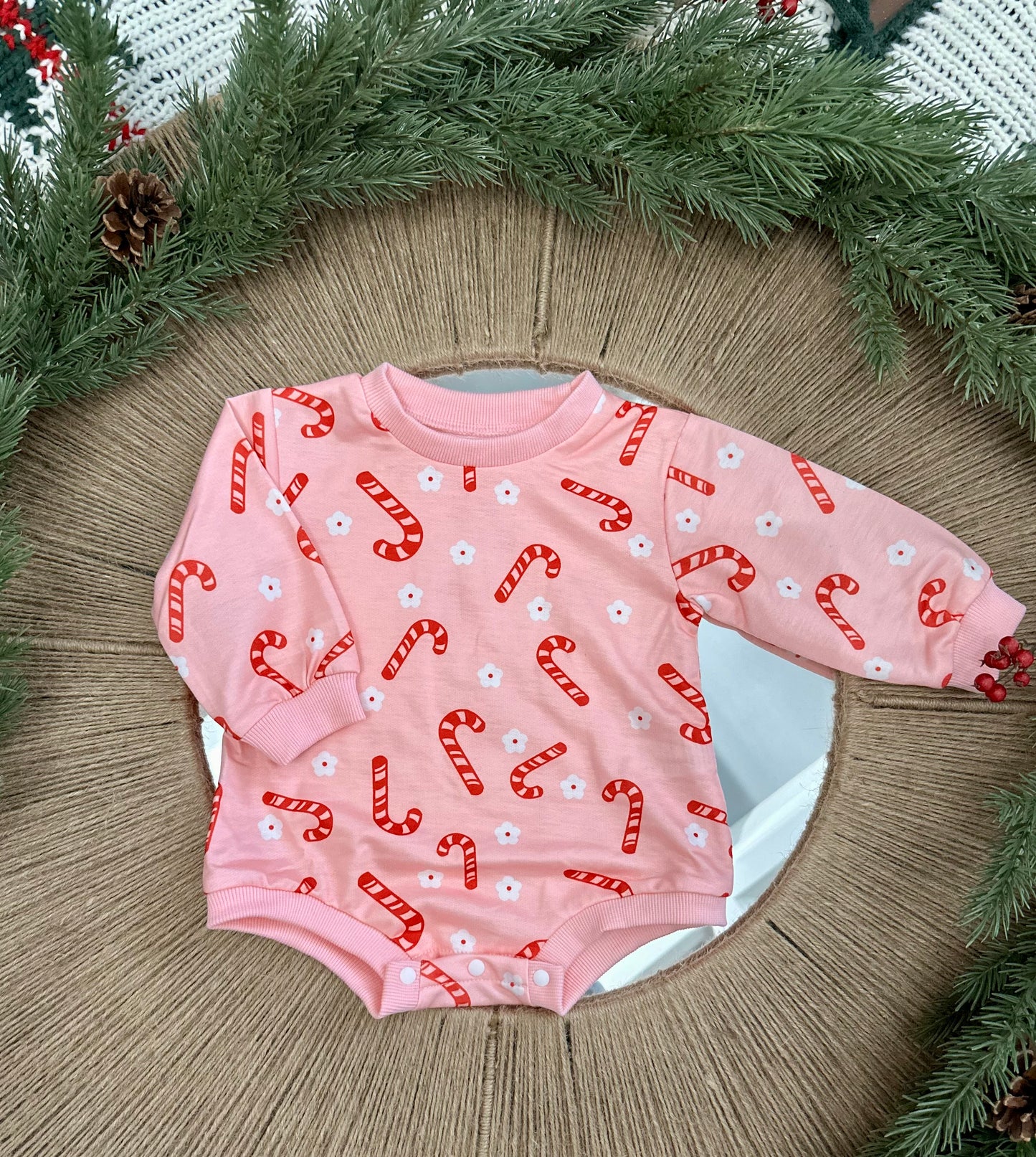 Pink Candy Cane Bubble