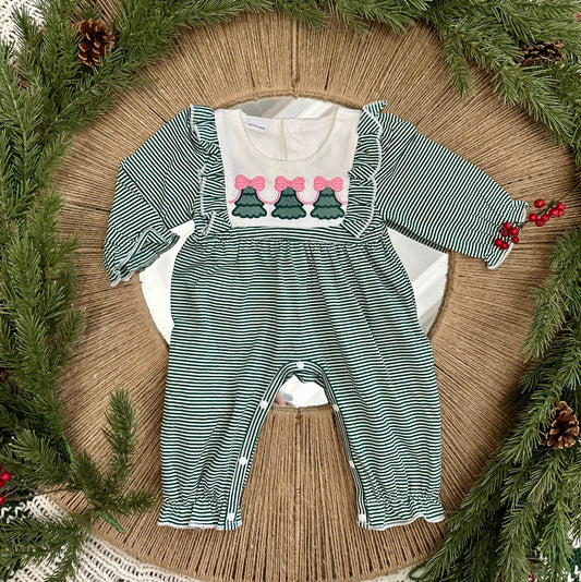 Stripe Embroidered Jumpsuits