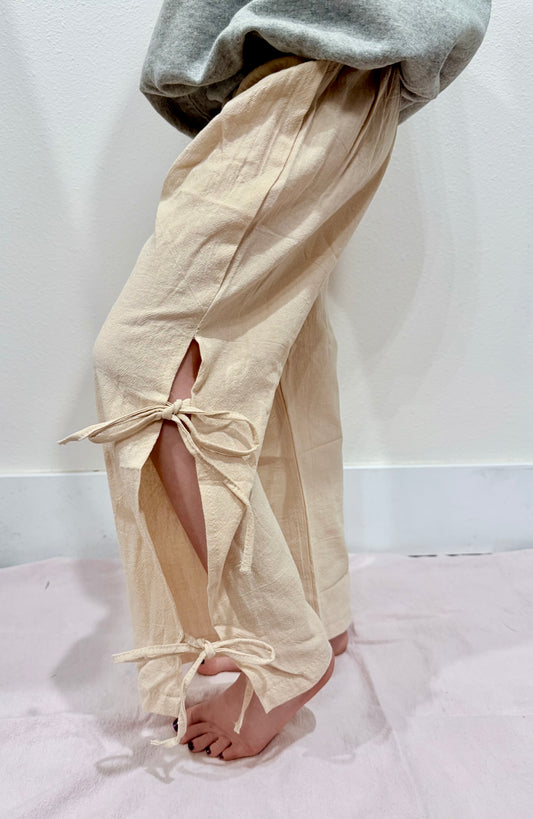 Bow Linen Pants