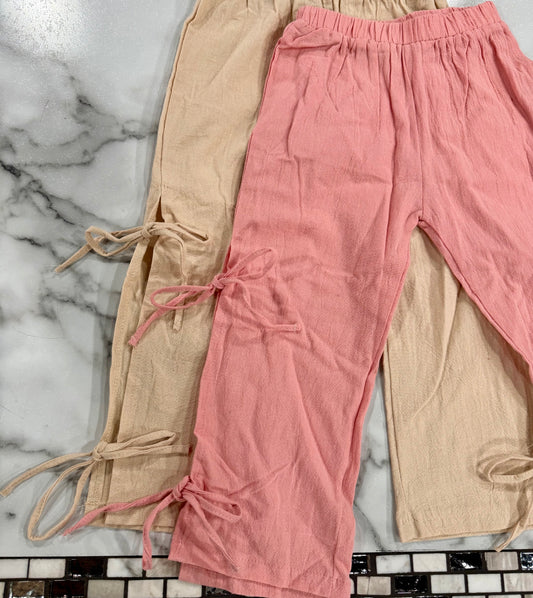 Bow Linen Pants