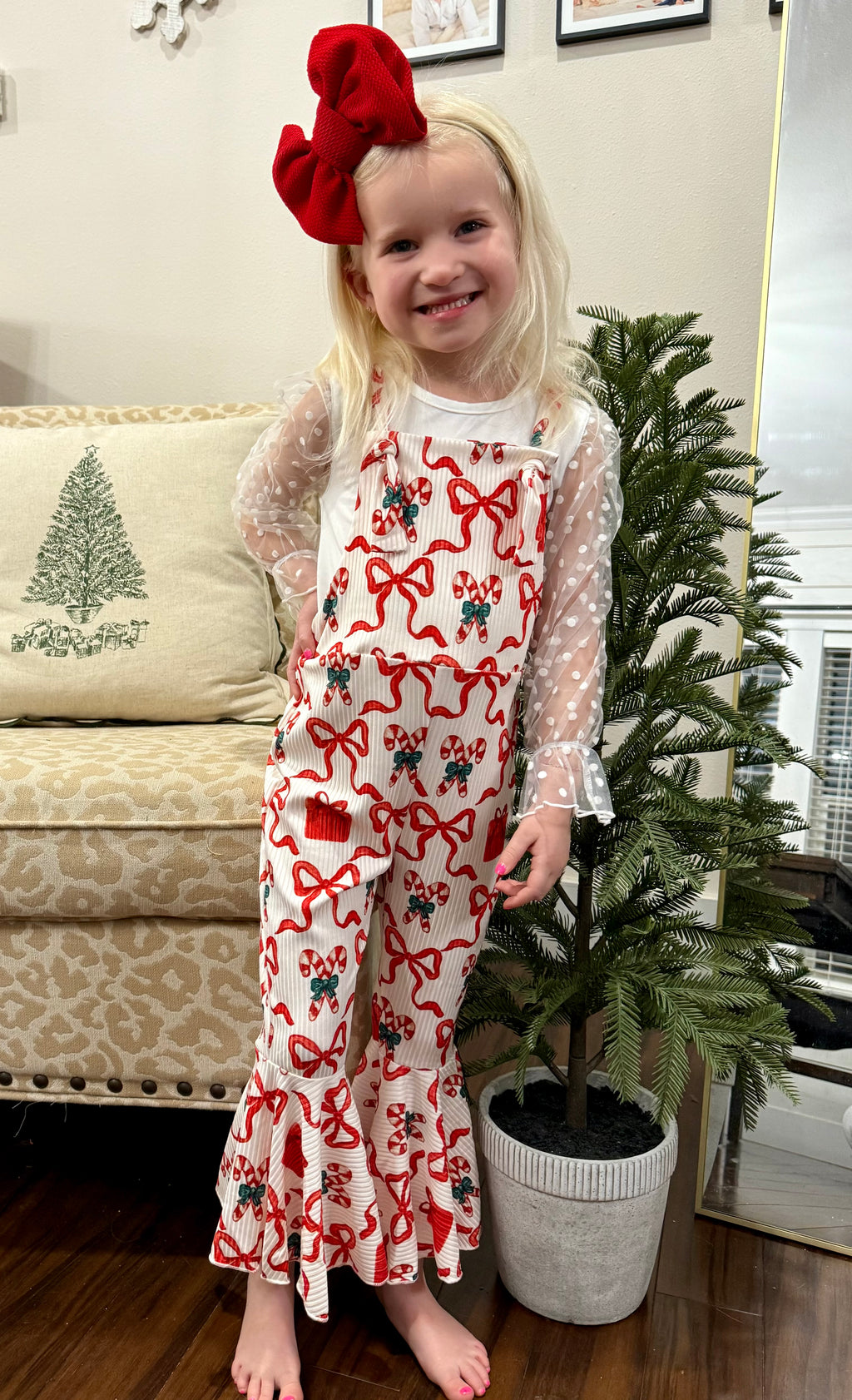 Toddler Christmas Flare Jumpsuits