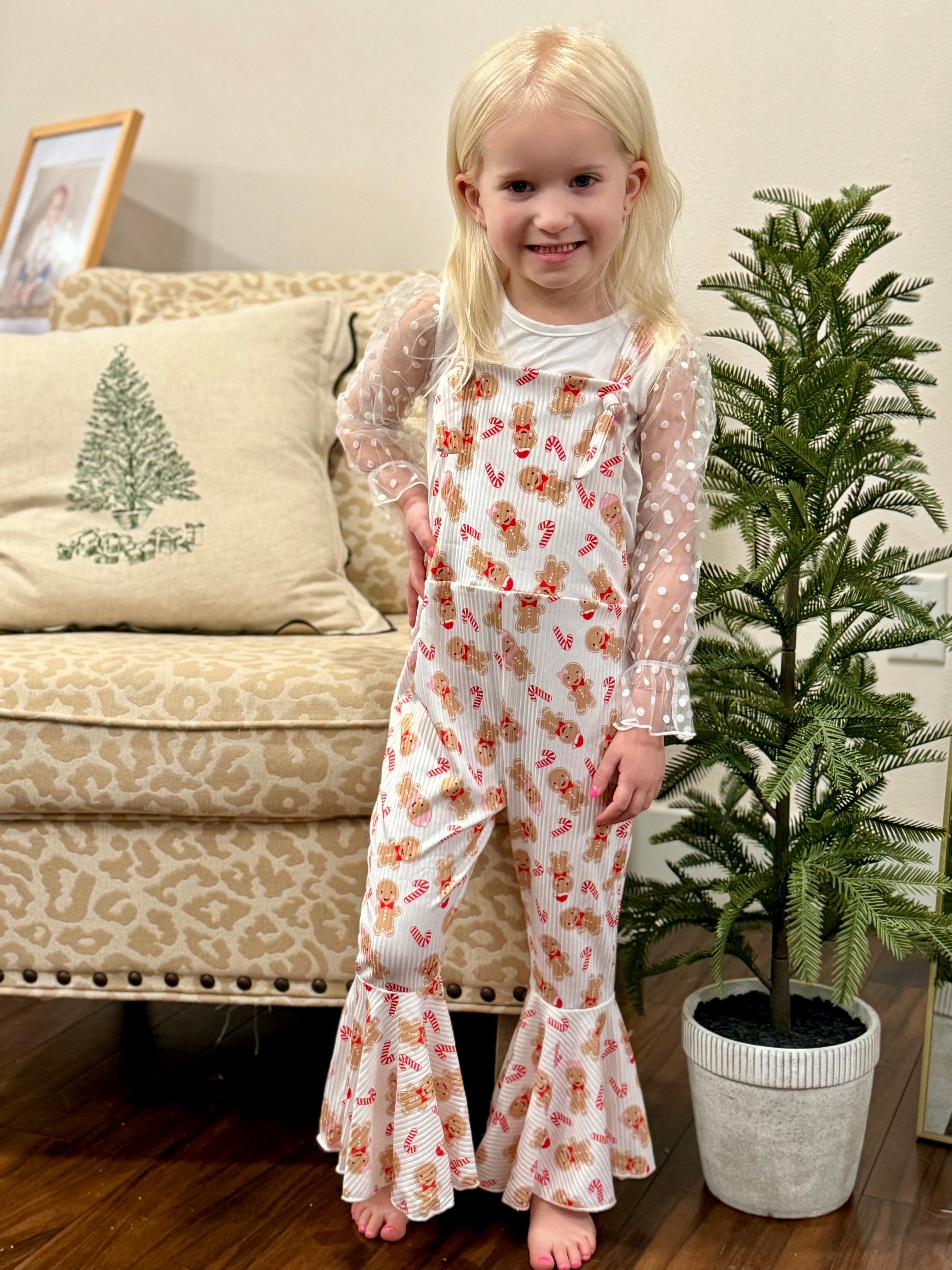 Toddler Christmas Flare Jumpsuits
