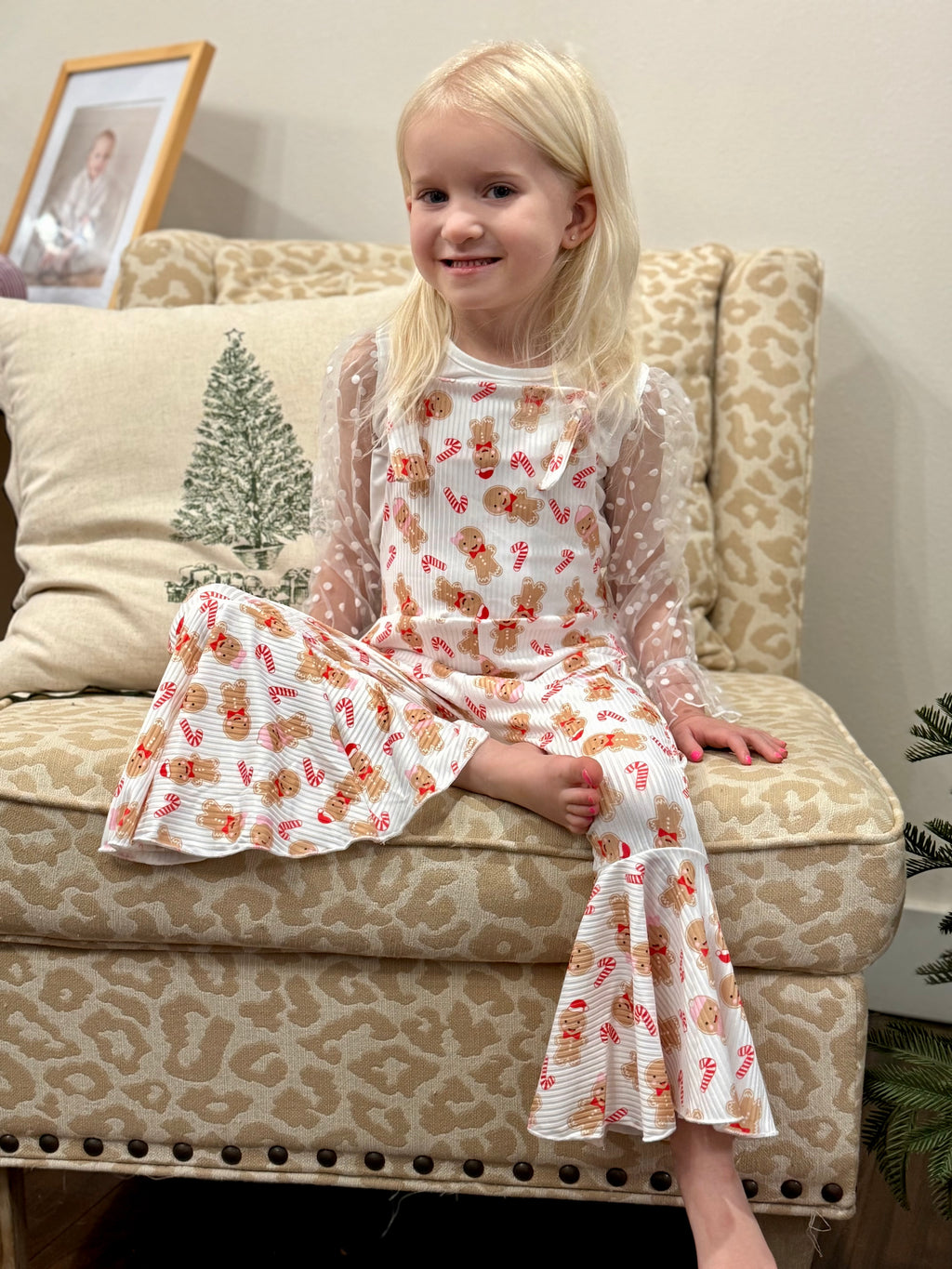 Toddler Christmas Flare Jumpsuits