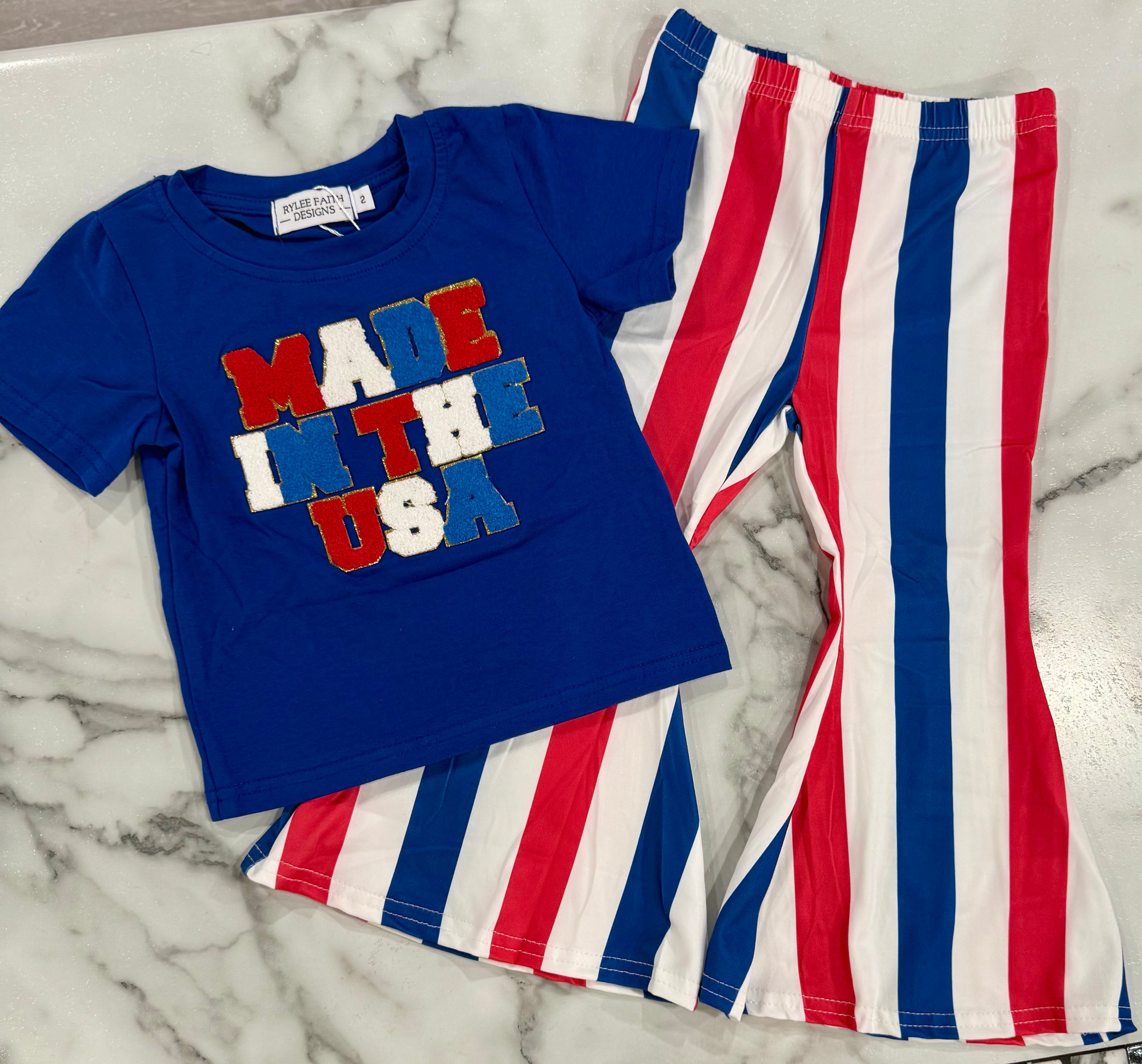 Made in the USA Appliqué Bell Outfit