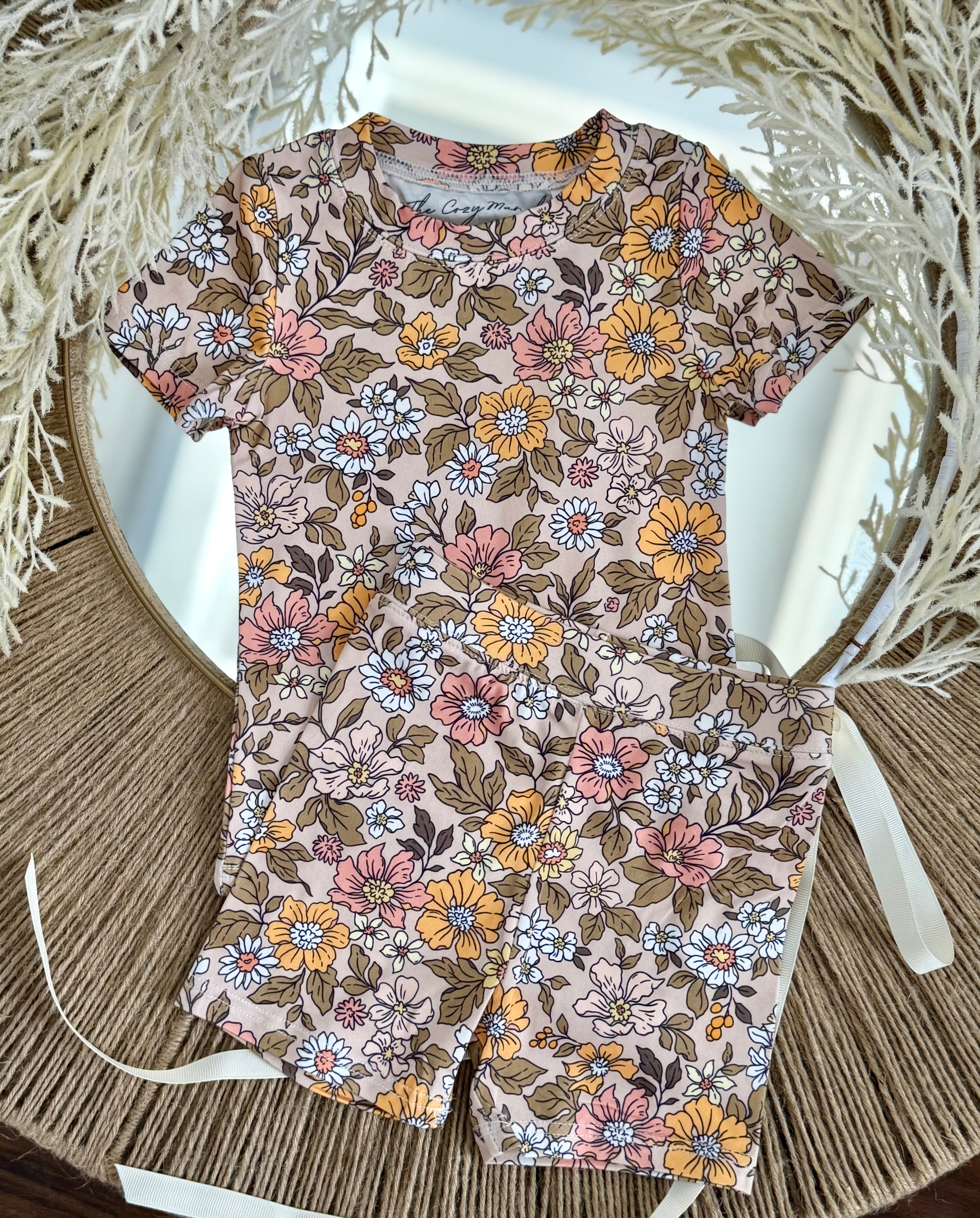 Amber Floral Comfort Wear Biker Short Set