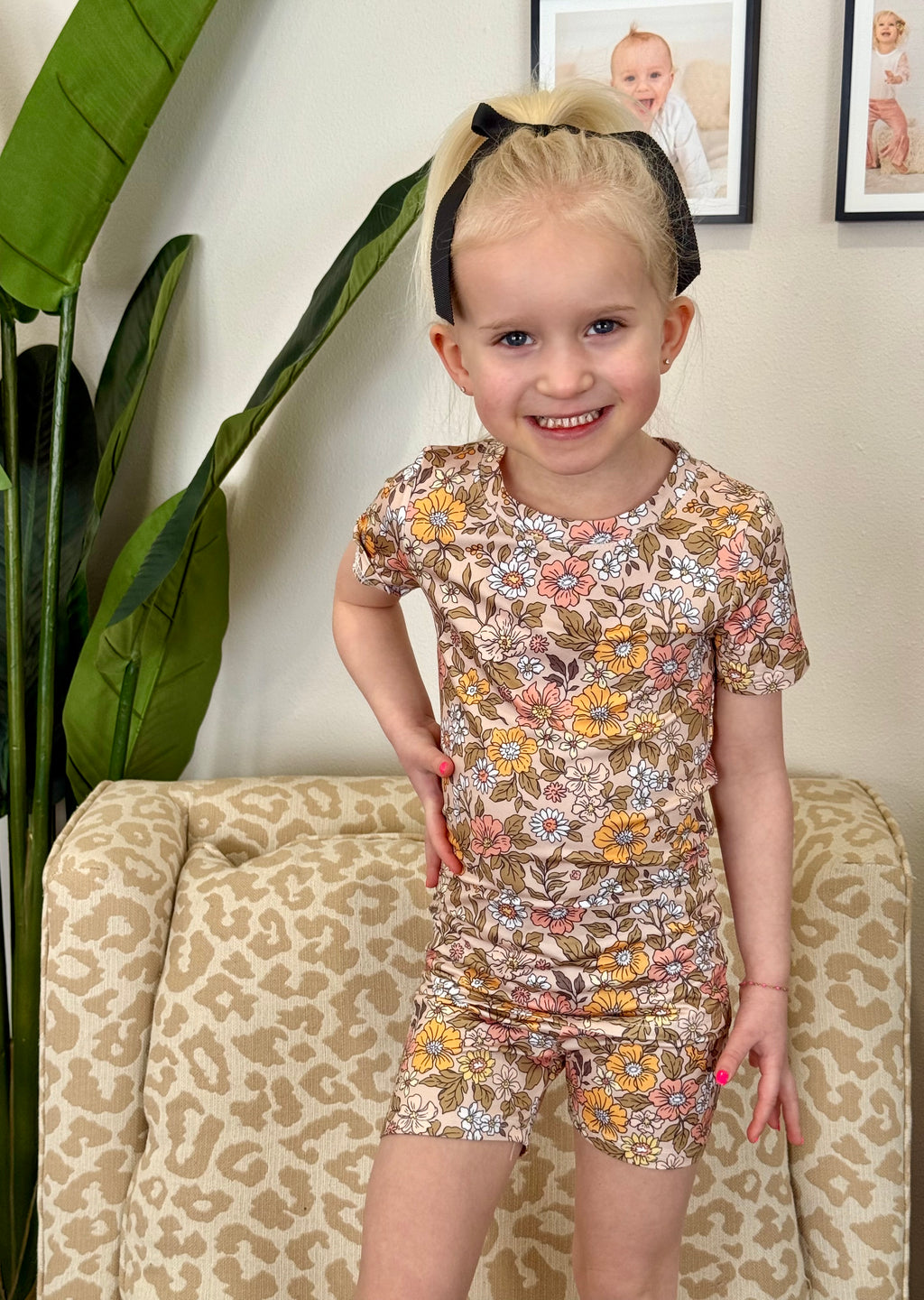 Amber Floral Comfort Wear Biker Short Set