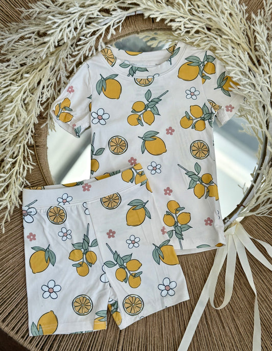 Lemon Squeeze Comfort Wear Biker Shorts Set